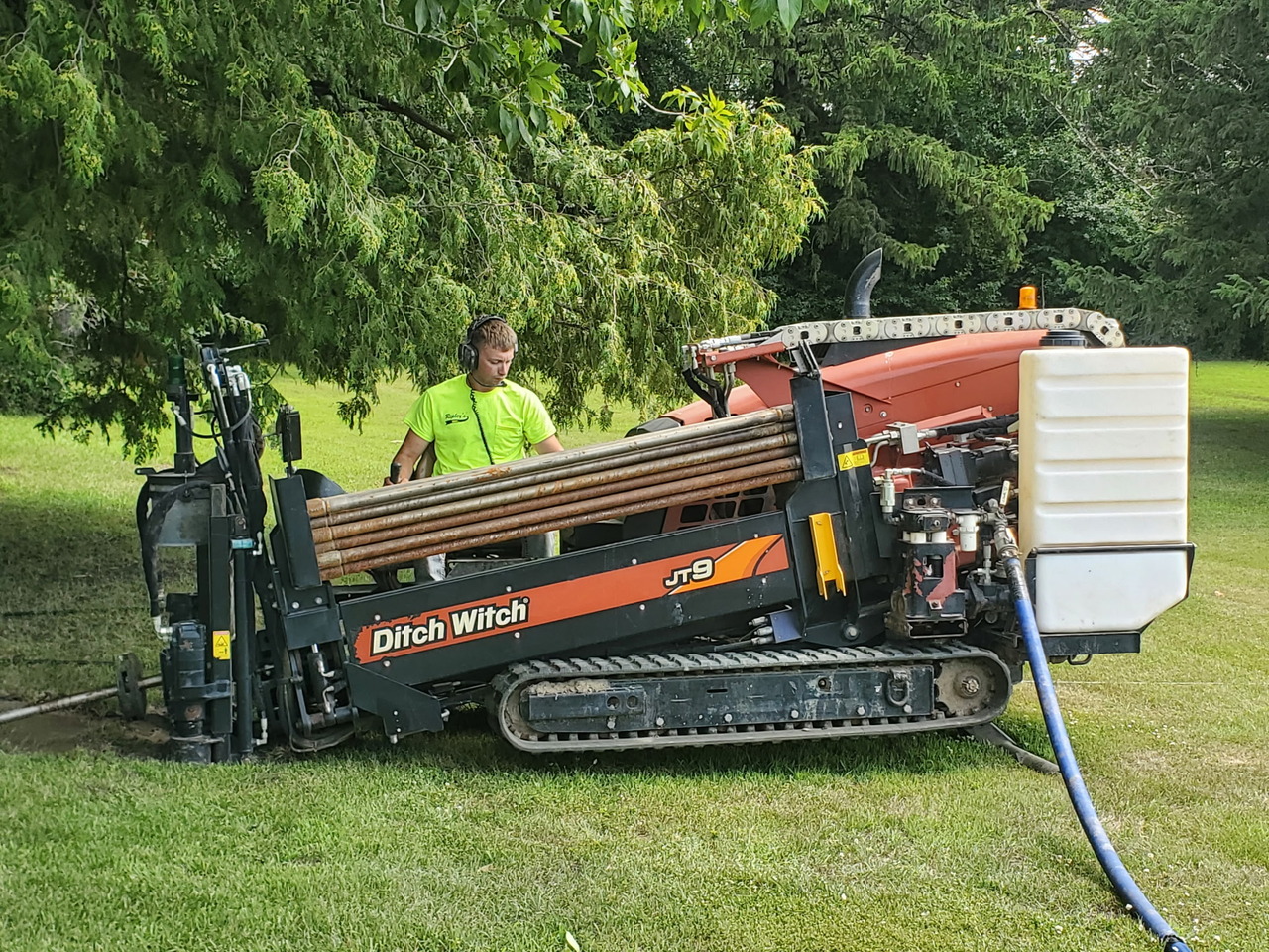 Sam Ripley using the Ditch Witch